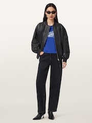 AllSaints Blue Burnout Stevie T-Shirt - Image 2 of 6