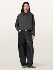 AllSaints Grey Seannah Jacket - Image 2 of 7