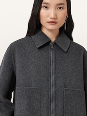 AllSaints Grey Seannah Jacket - Image 5 of 7