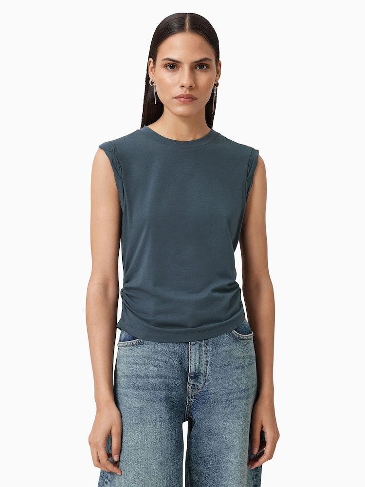 Azul - Camiseta regata AllSaints West - Imagem 1 de 7