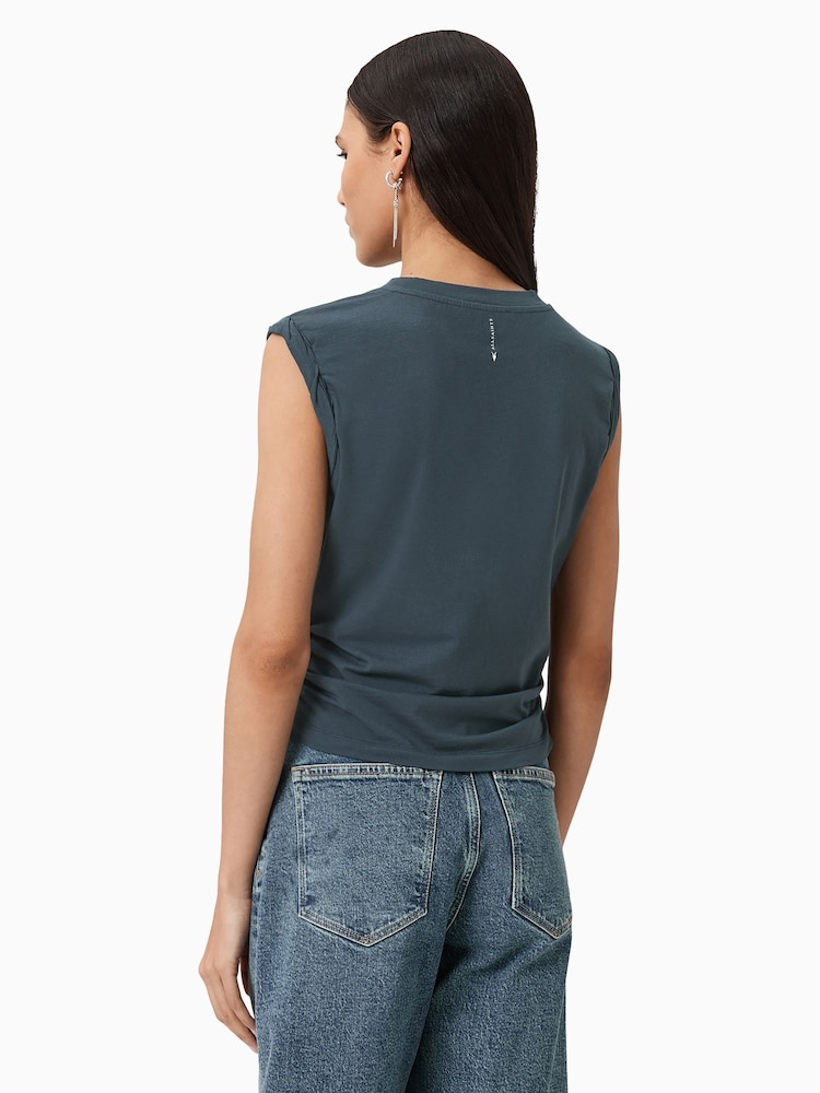 Azul - Camiseta regata AllSaints West - Imagem 2 de 7