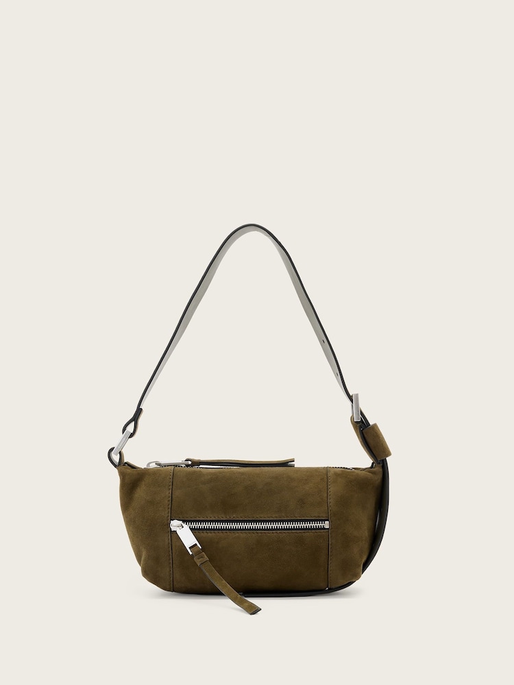 AllSaints Green Vega Suede Mini Bag - Image 1 of 7