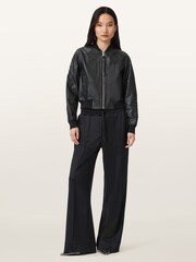 AllSaints Black Orten W Bomber Jacket - Image 3 of 8