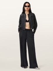 AllSaints Black Orten W Bomber Jacket - Image 4 of 8