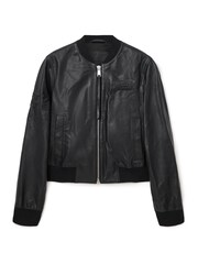 AllSaints Black Orten W Bomber Jacket - Image 8 of 8