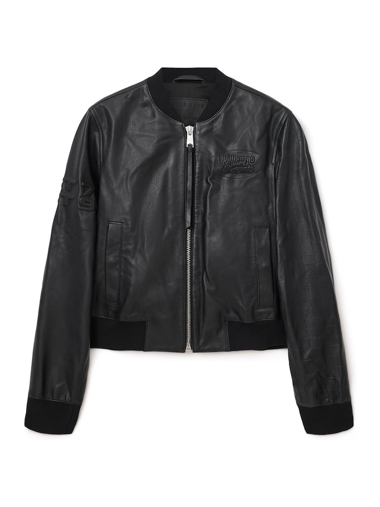 AllSaints Black Orten W Bomber Jacket - Image 8 of 8