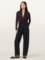 AllSaints Red Wasson Pirate Cardigan - Image 4 of 7