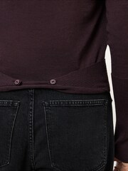 AllSaints Red Wasson Pirate Cardigan - Image 6 of 7