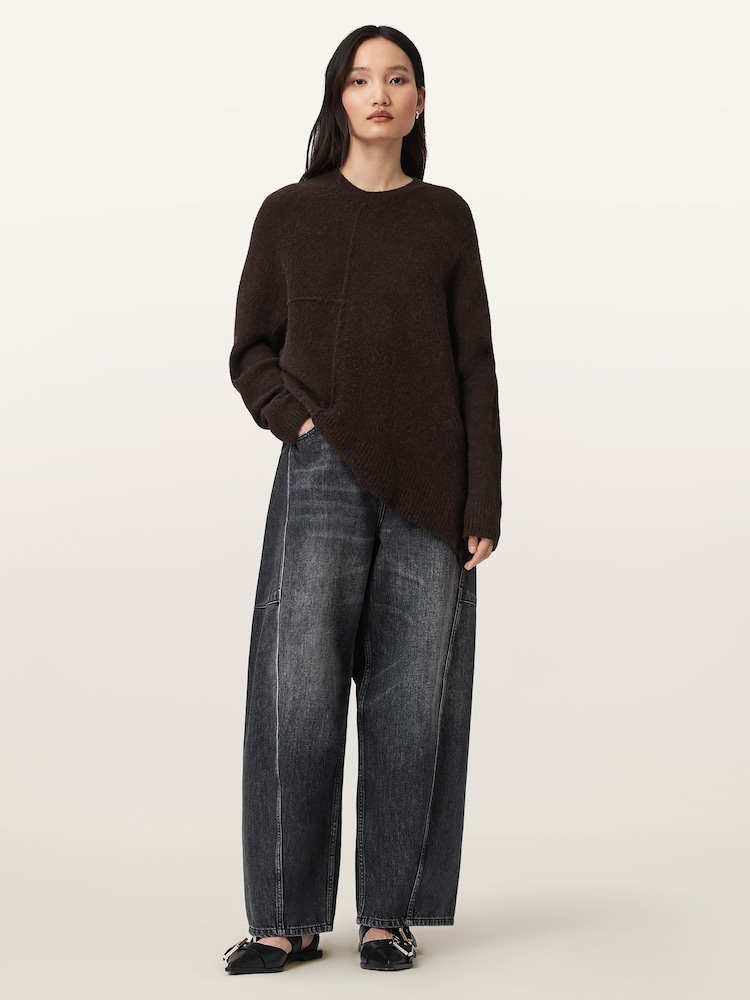 AllSaints Red Lock Crew Neck Jumper - Image 2 of 7