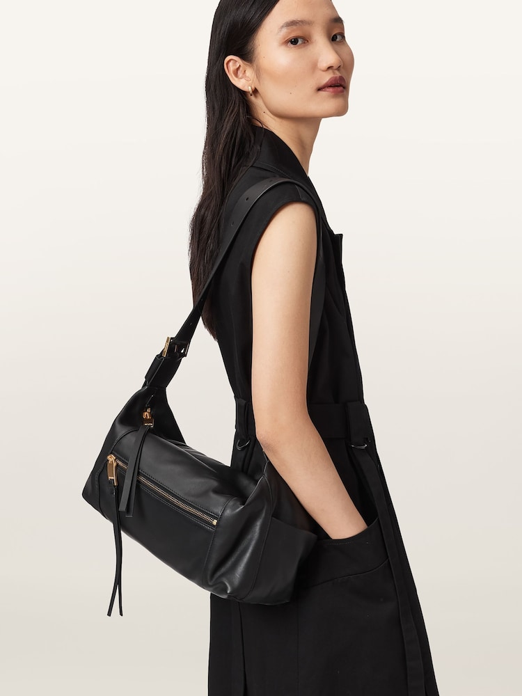 AllSaints Black Vega Shoulder Bag - Image 2 of 7