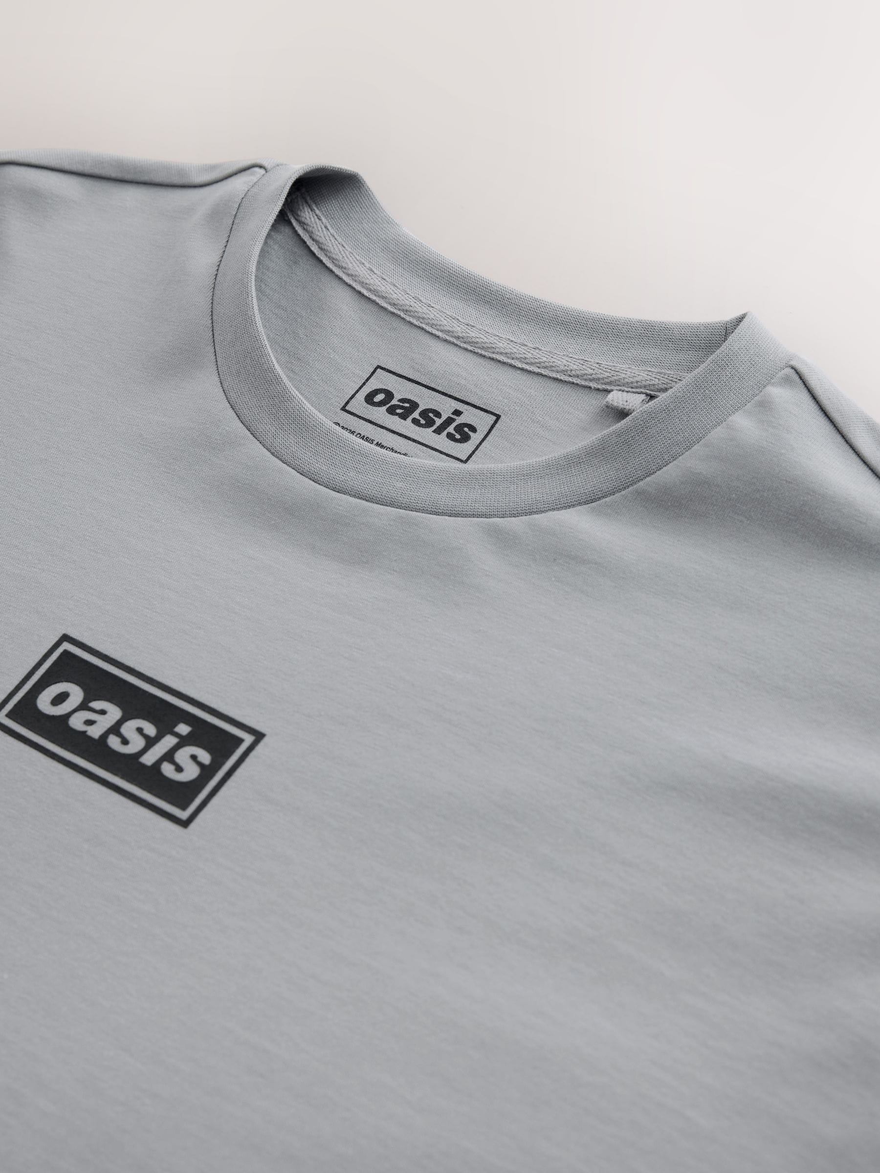 Next：日本 グレー - Oasis グラフィック バンド Tシャツ from Next Japan