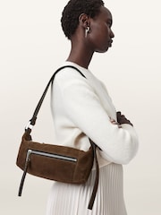 AllSaints Brown Vega Suede Shoulder Bag - Image 7 of 7