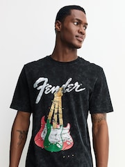 Grey Fender Regular Fit Christmas Graphic Print T-Shirt - Image 4 of 7