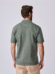 Aubin Green Arkwright Heavyweight Jersey Polo Shirt - Image 2 of 5