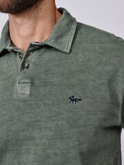 Aubin Green Arkwright Heavyweight Jersey Polo Shirt - Image 4 of 5