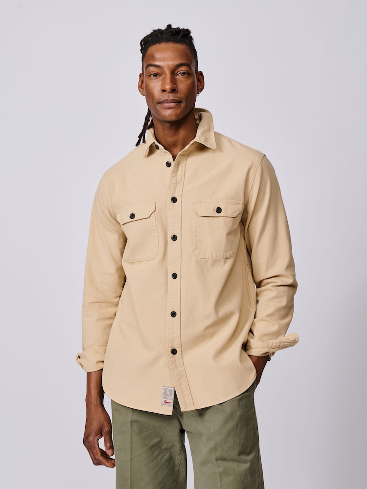 Aubin Henderson Canvas Cream Overshirt - Image 1 of 6 Aubin Henderson Canvas Cream Overshirt - Image 1 of 6