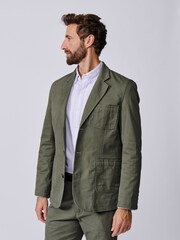 Aubin Green Mareham Patch Pocket Blazer - Image 1 of 6