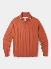 Aubin Orange Bonby Zip Neck Jumper - Image 6 of 7