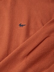 Aubin Orange Bonby Zip Neck Jumper - Image 7 of 7