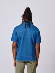 Aubin Blue Arkwright Heavyweight Jersey Polo Shirt - Image 2 of 5