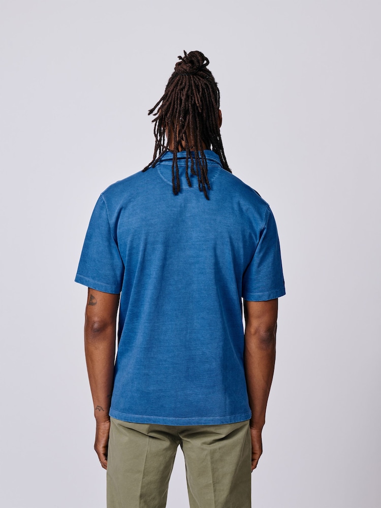 Aubin Blue Arkwright Heavyweight Jersey Polo Shirt - Image 2 of 5