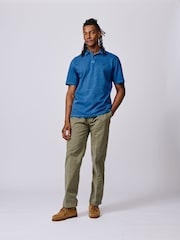 Aubin Blue Arkwright Heavyweight Jersey Polo Shirt - Image 3 of 5
