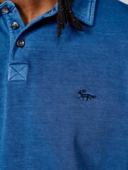 Aubin Blue Arkwright Heavyweight Jersey Polo Shirt - Image 4 of 5