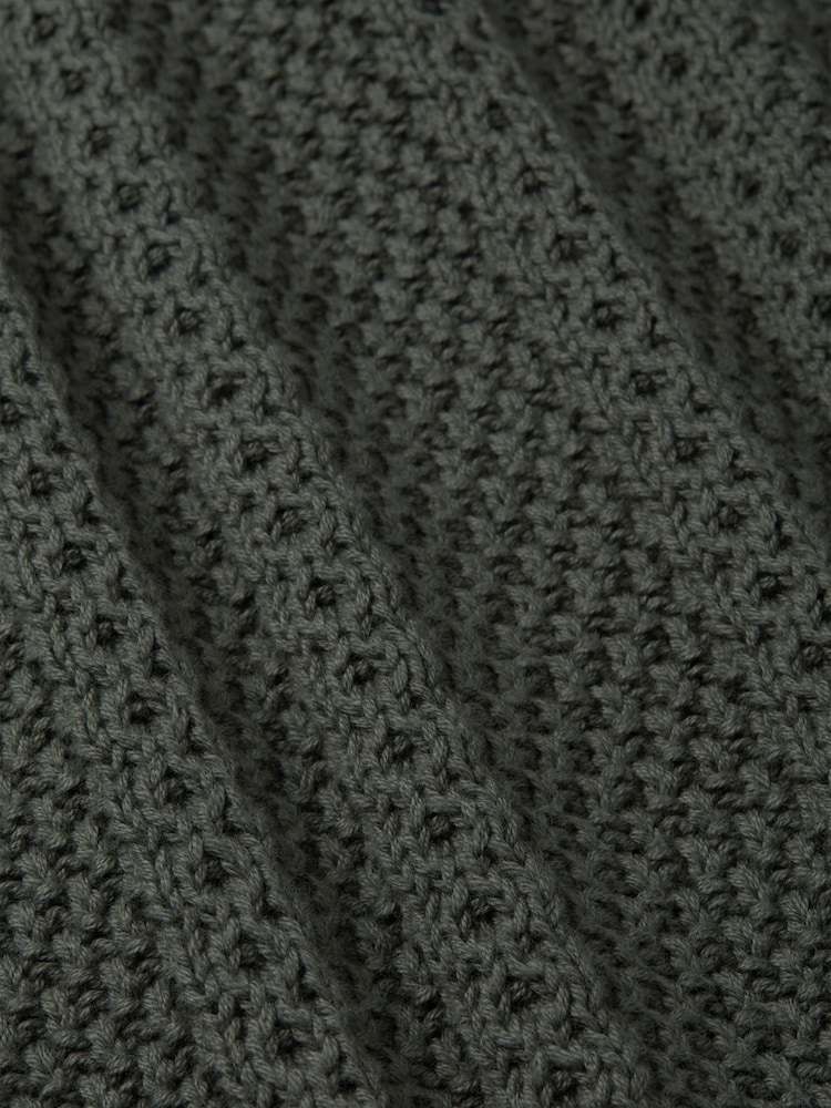 Aubin Green Montrose Textured Crew Neck Jumper - Image 6 of 6