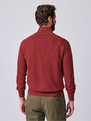 Aubin Red Bonby Zip Neck Jumper - Image 2 of 6