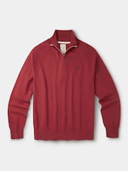 Aubin Red Bonby Zip Neck Jumper - Image 5 of 6