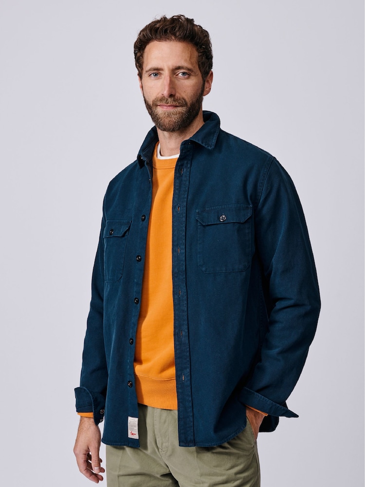 Aubin Blue Henderson Canvas Overshirt - Image 1 of 6