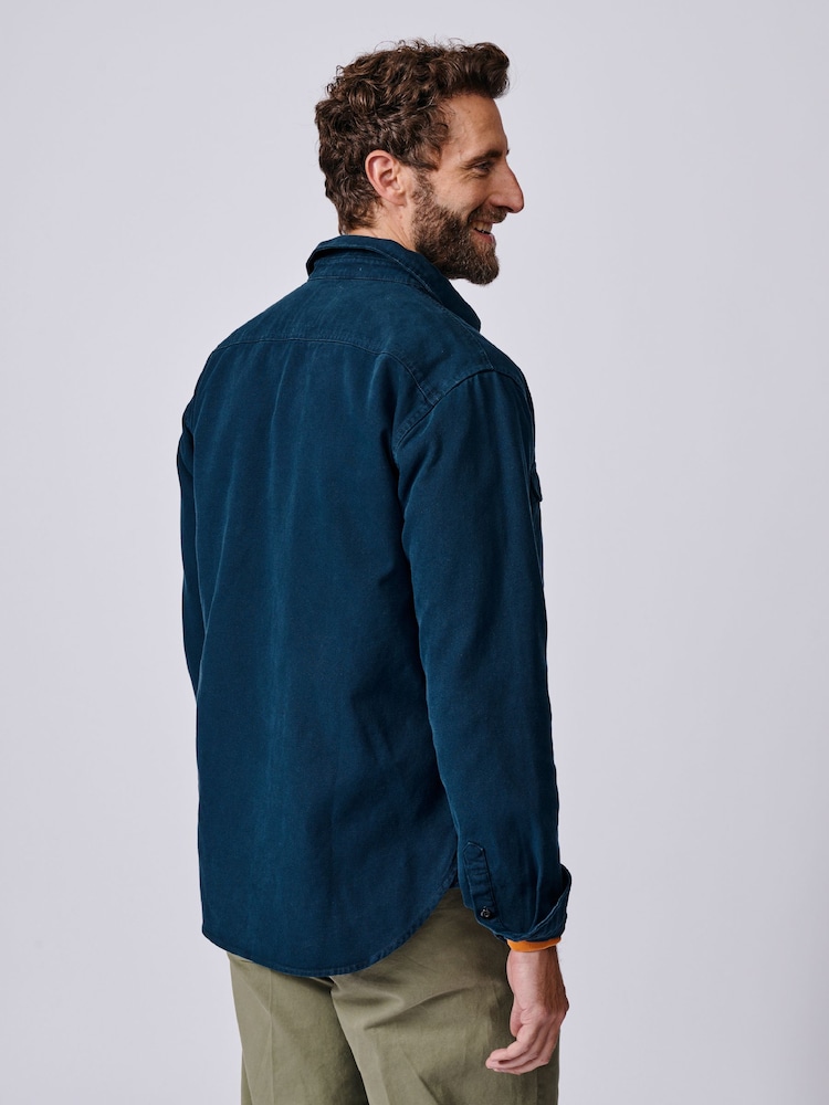 Aubin Blue Henderson Canvas Overshirt - Image 2 of 6