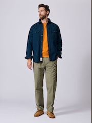 Aubin Blue Henderson Canvas Overshirt - Image 3 of 6