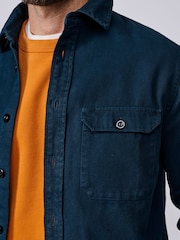 Aubin Blue Henderson Canvas Overshirt - Image 4 of 6