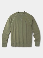 Aubin Green Garsdale Slub Crew Sweat Top - תמונה 5 מתוך 5