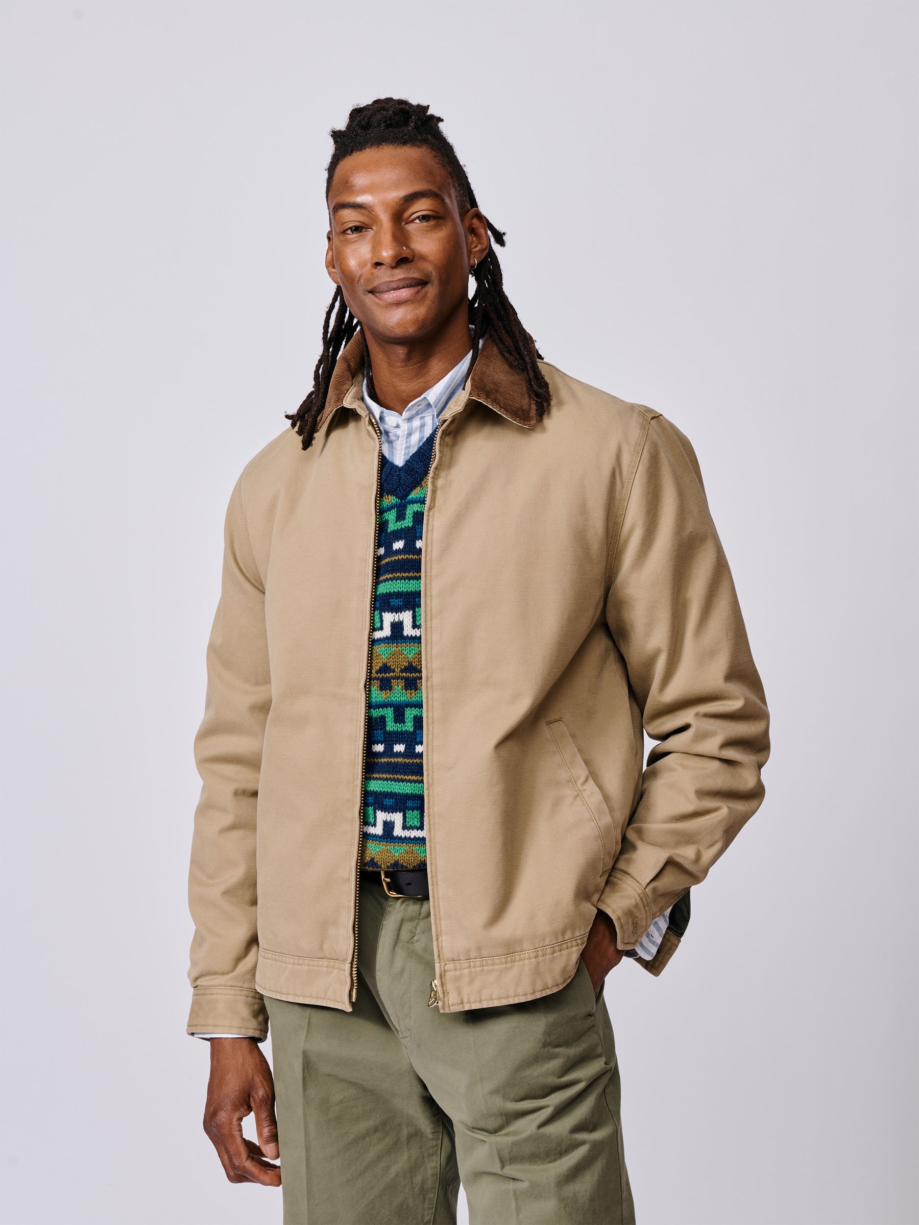 Buy Aubin Newland Canvas Harrington Jacket from the Next UK online