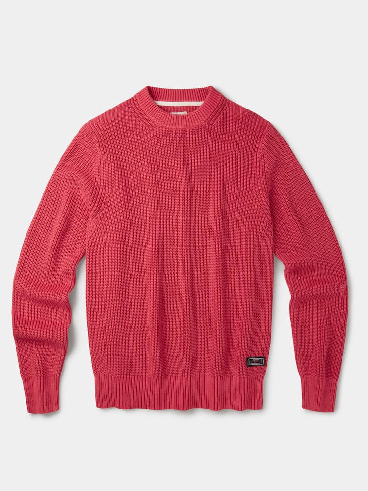Aubin Pink Martin Ribbed Crew Jumper - Image 5 of 5
