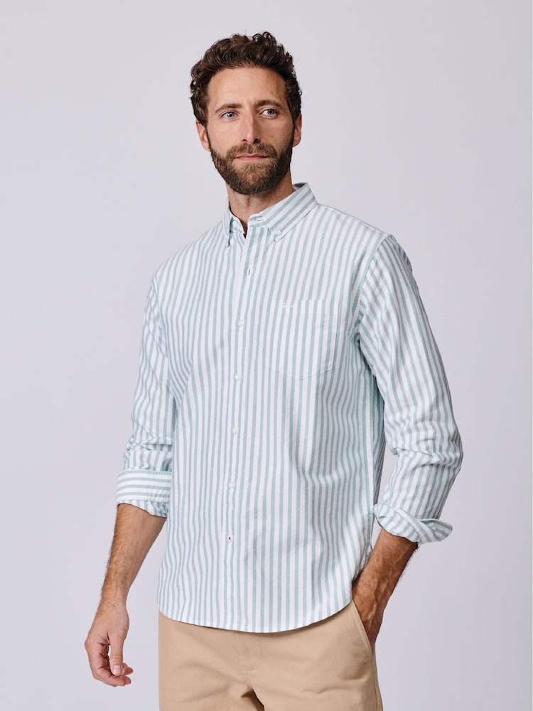 Aubin Green Aldridge Oxford Button Down Shirt - Image 1 of 6