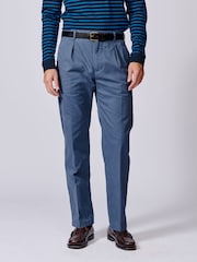 Aubin Blue Mareham Relaxed Fit Trousers - Image 1 of 4