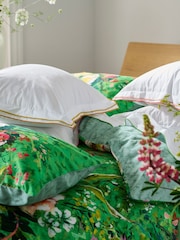 Designers Guild Emerald Green Margaretta 200 Thread Count Duvet Cover and Pillowcase Set - Image 2 of 8