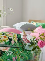 Designers Guild Emerald Green Margaretta 200 Thread Count Duvet Cover and Pillowcase Set - Image 4 of 8