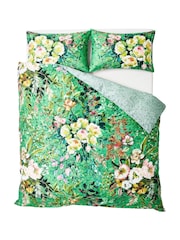 Designers Guild Emerald Green Margaretta 200 Thread Count Duvet Cover and Pillowcase Set - Image 6 of 8