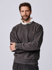 Aubin Brandon Crew Neck Black Sweat Top - Image 4 of 7