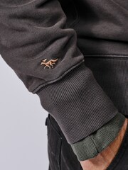 Aubin Brandon Crew Neck Black Sweat Top - Image 6 of 7