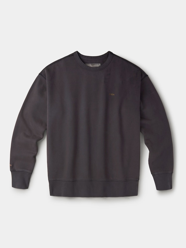 Aubin Brandon Crew Neck Black Sweat Top - Image 7 of 7