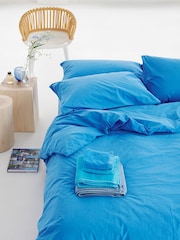 Designers Guild Cobalt Blue Loweswater 300 Thread Count Duvet Cover and Pillowcase Set - Image 2 of 4
