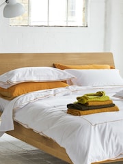 Designers Guild Set of 2 Saffron Yellow Astor 400 Thread Count Pillowcases - Image 1 of 4