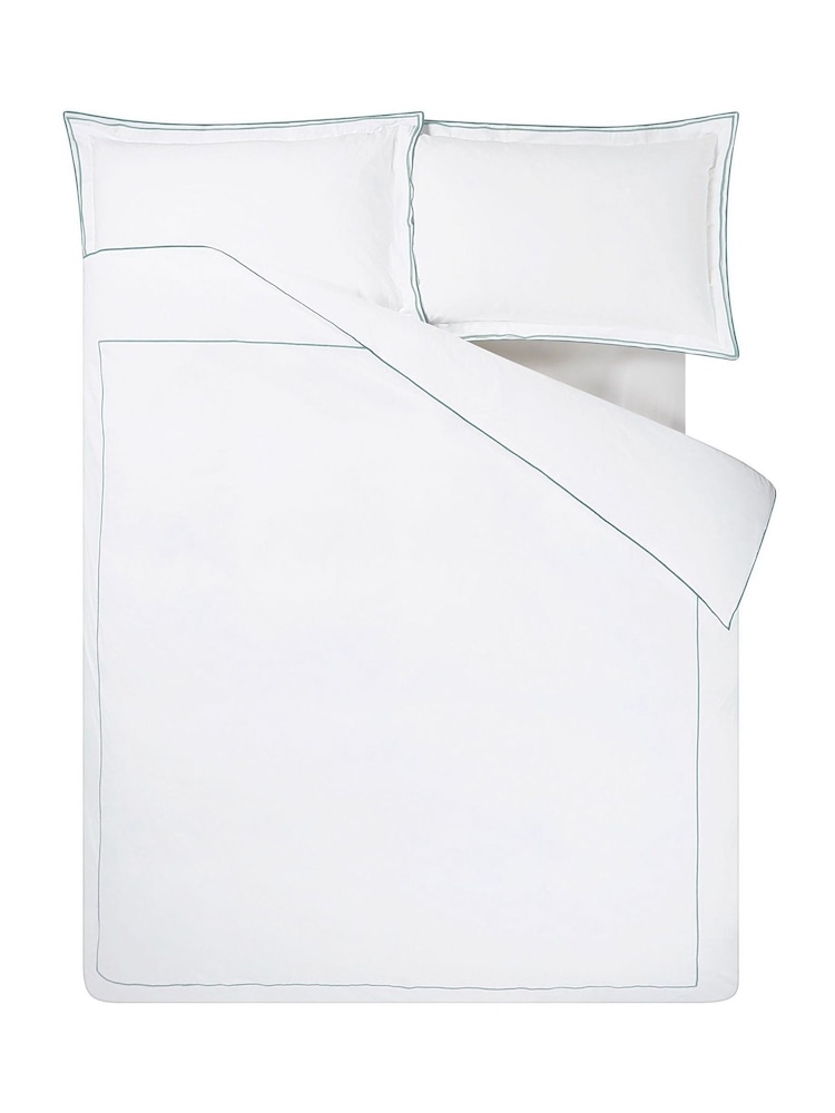 Designers Guild Porcelain Green Astor 400 Thread Count Duvet Cover and Pillowcase Set - Image 4 of 4 Designers Guild Porcelain Green Astor 400 Thread Count Duvet Cover and Pillowcase Set - Image 4 of 4