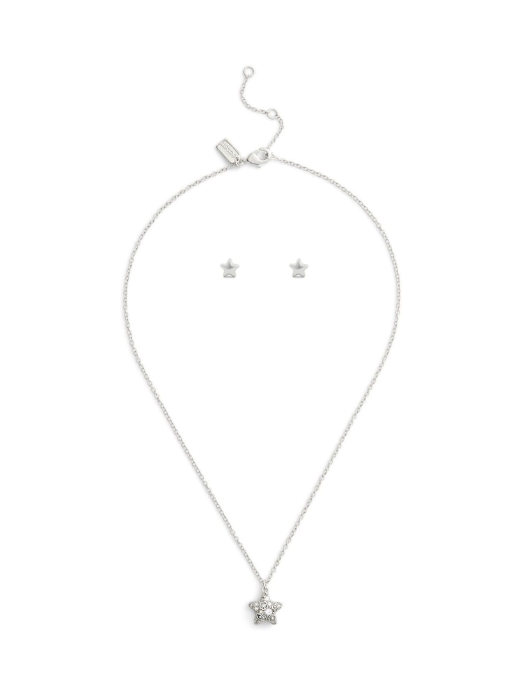 COACH Silver Tone Signature C Pavé Star Boxed Jewelry Set - Image 1 of 6