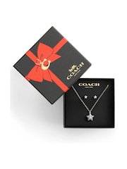 COACH Silver Tone Signature C Pavé Star Boxed Jewelry Set - Image 6 of 6